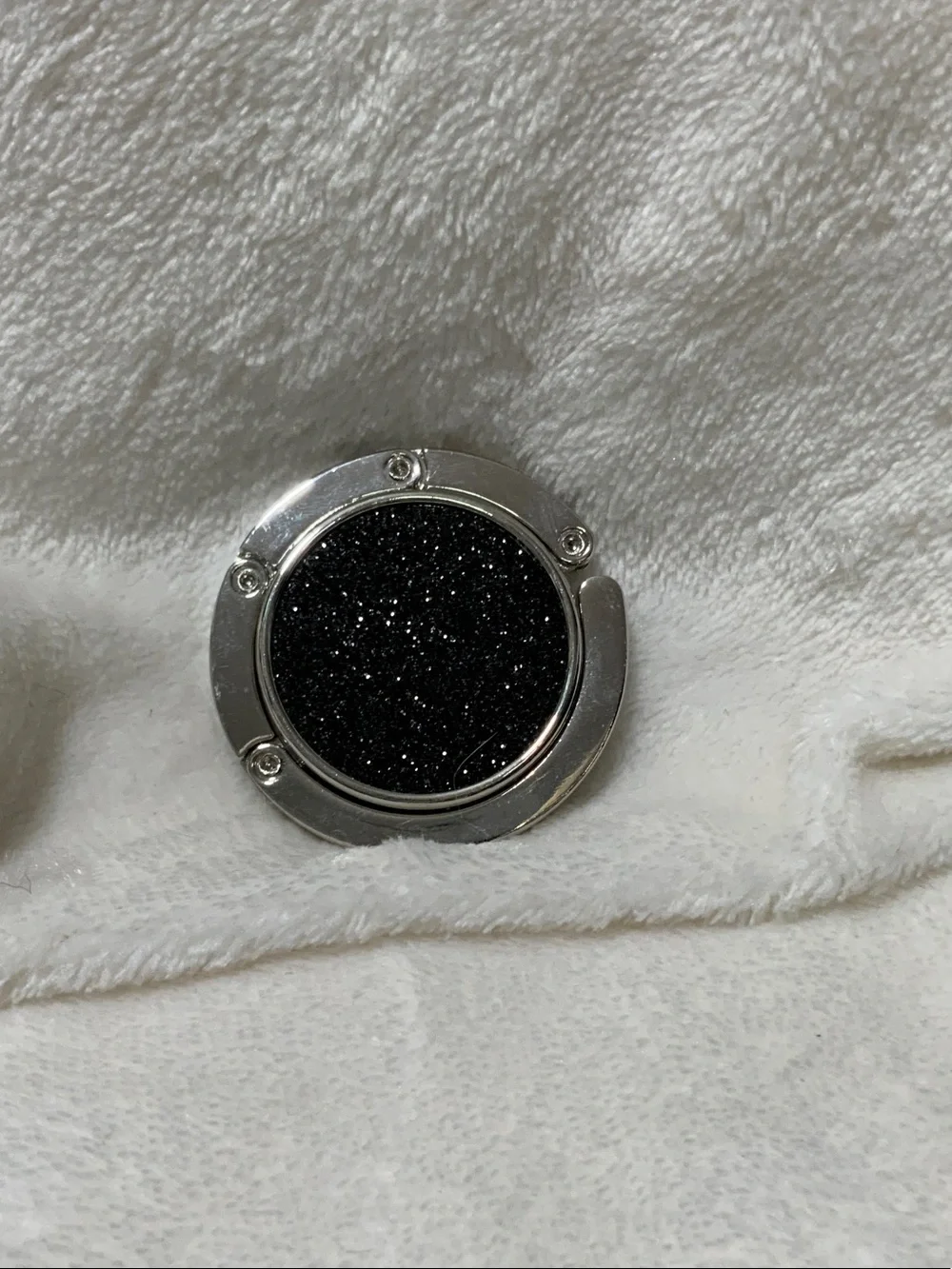 Black Sparkle Purse Hook - Foldable Handbag Hanger
